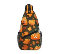 GaxfjRu Happy Thanksgiving Day Pumpkin Crossbody borsa a tracolla uomo donna zaino casual a tracolla zaino sul petto per escursioni viaggi