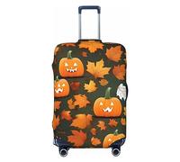 GaxfjRu Happy Thanksgiving Day Pumpkin Print Valigie Copertura Protettiva da Viaggio Bagagli Copertura Lavabile Anti-Graffio, Nero , S