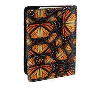 GaxfjRu Heaps of Orange Monarch Butterflies - Custodia per passaporto, per viaggi, organizer per carte di credito, passaporto, libro, Nero , Taglia unica