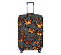 GaxfjRu Heaps of Orange Monarch Butterflies Print - Copertura protettiva per valigia, lavabile, antigraffio, Nero , M