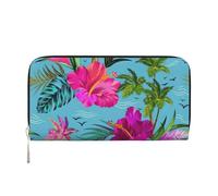 GaxfjRu Hello Hawaii - Portafoglio lungo da uomo, in pelle, stile vintage, con scomparto per carte di credito