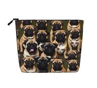 GaxfjRu Imagen De Pug-borsa da viaggio con stampa standard, borsa da toilette akeUp borsetta con cerniera organizer per trucco da donna, nero, taglia unica, Nero , Taglia unica