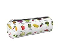 GaxfjRu Introduzione di vari vegetali Pelle Zip Fontana Penna a sfera Rollerball e Matite Custodia Holder Pouch Grain Soft
