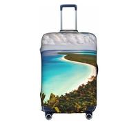 GaxfjRu Isola di Cuba Personalizzato Bagagli Cover - TSA Approvato Valigie, coperture per valigie per bagagli 28 pollici, grande valigia copertura, bianco, Large