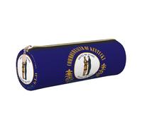 GaxfjRu Kentucky State Flag Custodia in pelle con cerniera per penne a sfera e penne a sfera e matite, morbida grana