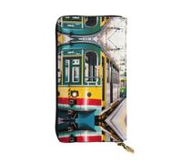 GaxfjRu lisbon tram Portafoglio da donna, compatto e sicuro, porta carte di credito con scomparto con cerniera, portafoglio da donna piccolo, nero, Taglia unica, classico