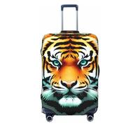 GaxfjRu Little Fat Tiger Head - Copertura per valigia, per tenere i bagagli al sicuro ed elegante, con certificazione TSA, Nero , XL