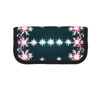 GaxfjRu Merry Christmas - Astuccio in tela a pois per matite organizzato per picnic e uso quotidiano, astuccio per trucchi, portapenne
