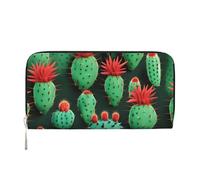 GaxfjRu Molti piccoli cactus stampa artistica piccolo portafoglio in pelle per le donne, porta carte di credito da donna borsa tasca da donna