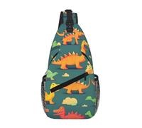 GaxfjRu Molti piccoli dinosauri stampa Crossbody Bag per le donne uomini Sling Bag per viaggio escursionismo Crossbody Sling zaino
