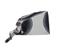 GaxfjRu Mouse in The Hole - Cuffia chirurgica con fodera in raso, regolabile, per uomini e donne, Nero, taglia unica