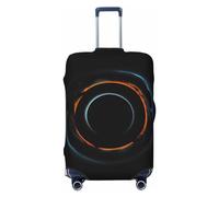 Gaxfjru Mysterious Cosmic Black Holes Print Travel Luggage Cover Protector Valigie Lavabile Copertura Bagagli Antigraffio, Nero , S