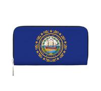 GaxfjRu New Hampshire State Flag Print Piccolo portafoglio in pelle per le donne, porta carte di credito da donna borsa tasca da donna