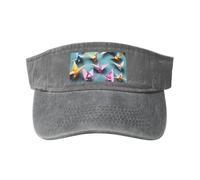 GaxfjRu Origami Paper Cranes, cappellino da donna traspirante per golf, tennis, corsa, uso quotidiano, grigio, Taglia unica