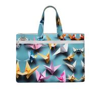 GaxfjRu Origami Paper Cranes stampa Tote Bag Canvas Laptop Bag per le donne Casual Borse da lavoro per viaggi, ufficio, università