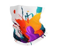 GaxfjRu Paint Splatter Print Raffreddamento Multi Use Neck Gaiter Maschere Estive Uomo e Donna per Lavoro, Corsa Sport