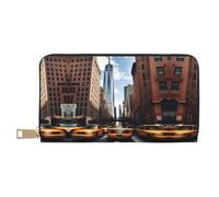 GaxfjRu Palm Trees and Clear Sea - Portafoglio da donna in similpelle con cerniera in metallo, porta carte di credito per donne alla moda e organizzate, New York, Taglia unica, classico