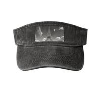 GaxfjRu Parigi Torre Eiffel e Nube Cappello da donna traspirante protezione solare per golf, tennis, corsa, uso quotidiano, Nero , Taglia unica