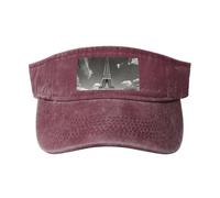 GaxfjRu Parigi Torre Eiffel e Nube Cappello da donna traspirante protezione solare per golf, tennis, corsa, uso quotidiano, Rosso, Taglia unica