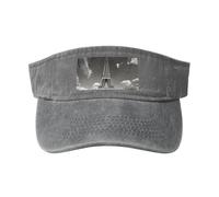 GaxfjRu Parigi Torre Eiffel e Nube Cappello da donna traspirante protezione solare per golf, tennis, corsa, uso quotidiano, grigio, Taglia unica