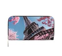 GaxfjRu Pittura ad olio Parigi Torre Eiffel Stampa Piccolo Portafoglio in Pelle per le Donne, Signore Porta Carte di Credito