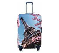 GaxfjRu Pittura ad olio Parigi Torre Eiffel Stampa Valigie Copertura Protettiva Bagagli Da Viaggio Copertura Bagagli Lavabile Anti-Graffio, Nero , L
