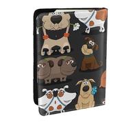 GaxfjRu Porta passaporto con stampa di cane Corgi per viaggi, organizer da viaggio per carte di credito e passaporto, Nero , Taglia unica