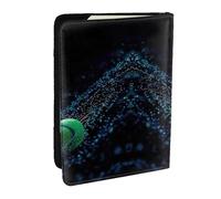 GaxfjRu Porta passaporto con stampa di gocce d'acqua e palline da tennis, per viaggi, organizer da viaggio, porta carte di credito, passaporto, Nero , Taglia unica