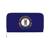 GaxfjRu Portafoglio da donna in pelle con stampa bandiera dello stato del Kentucky piccolo portafoglio da donna porta carte di credito borsa tascabile da donna