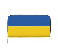 GaxfjRu Portafoglio da donna in pelle con stampa bandiera dell'Ucraina piccolo per donne, porta carte di credito da donna borsa tascabile