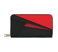GaxfjRu Portafoglio in pelle da donna alla moda rosso nero,Organizzatore di grande capacità con il supporto del libretto degli assegni,Donne del portafoglio bifold, bianco, Taglia unica, classico