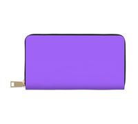 GaxfjRu Portafoglio in pelle da donna alla moda viola chiaro tinta unita, organizer di grande capacità con supporto per libretto degli assegni, portafoglio bifold da donna, bianco, Taglia unica,