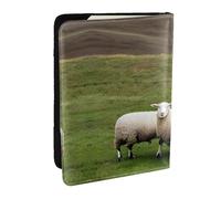 GaxfjRu Portafoglio porta passaporto con stampa agnelli e pecore per viaggi, organizer da viaggio per carte di credito e passaporto, Nero , Taglia unica