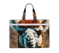 GaxfjRu Simpatica borsa tote in tela con stampa alpaca lama borsa per computer portatile da donna casual borse da lavoro per viaggi, ufficio, università