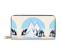 GaxfjRu Snow-capped mountains, elegante portafoglio da donna in pelle con grande capacità, sicuro e versatile, portafoglio da donna a due ante, bianco, Taglia unica, classico
