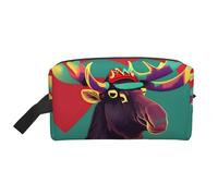 GaxfjRu Stampa di alce borsa cosmetica da viaggio organizer grande borsa per il trucco da donna per cosmetici articoli da toeletta accessori, bianco, Taglia unica