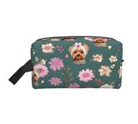 GaxfjRu Stampa floreale borsa cosmetica da viaggio organizer grande borsa per il trucco da donna per cosmetici articoli da toeletta accessori, bianco, Taglia unica