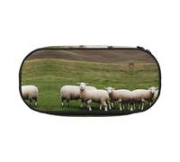 GaxfjRu Studen - Astuccio portapenne con stampa di agnelli e pecore, grande capacità, per casa, università, ufficio, organizer per adulti