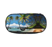 GaxfjRu Studen - Astuccio portapenne con stampa di palme tropicali Hawaii, grande capacità, per casa, università, ufficio, organizer per adulti