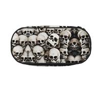 GaxfjRu Studen - Astuccio portapenne con stampa di teschio messicano, grande capacità, per casa, università, ufficio, organizer per adulti