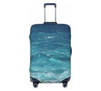 Gaxfjru The Deep Blue Sea Print Travel Luggage Cover Protector Valigie Copertura Lavabile Bagagli Anti-Graffio, Nero, S