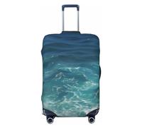Gaxfjru The Deep Ocean Print Travel Luggage Cover Protector Valigia, lavabile, antigraffio, Nero , L