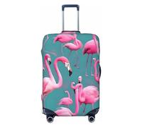 GaxfjRu Una copertura per valigia, motivo: Flock of Flamingos, copertura per valigie per bagagli, mantiene il tuo bagaglio sicuro ed elegante, copertura per bagagli per valigia approvata TSA, Nero ,