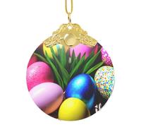 GaxfjRu Uova di Pasqua colorate decorazioni natalizie per la casa, ciondolo regalo per albero di Natale da appendere per allegria festiva, Misura unica