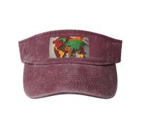 GaxfjRu World Map Made of Spices - Cappellino da donna traspirante, protezione solare per golf, tennis, corsa, uso quotidiano, Rosso, Taglia unica