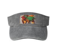 GaxfjRu World Map Made of Spices - Cappellino da donna traspirante, protezione solare per golf, tennis, corsa, uso quotidiano, grigio, Taglia unica