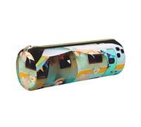 GaxfjRu You Make Me Camper - Astuccio in pelle con cerniera per penne a sfera e penne a sfera e matite, morbida grana