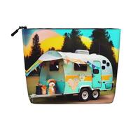 GaxfjRu You Make Me - Trousse da viaggio con stampa camper, trousse per articoli da toeletta akeUp, con cerniera, organizer per trucchi da donna, nero, taglia unica, Nero , Taglia unica