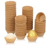 GAXIRE 1000 Pezzi Pirottini per Muffin Mini Marroni in Carta Kraft Antiunto | Formato Rotondo, Aspetto Naturale e Raffinato, per Mini Cupcake e Bonbon, Confezione Valore