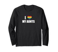 Gay Aunties 2 Zie Omosessuale LGBT Io Amo Le Mie Zie Maglia a Manica